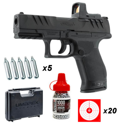 Pistolet Walther PDP Compact 4" Combo cal. 4.5mm BBs CO2 - puissance 3 joules Umarex